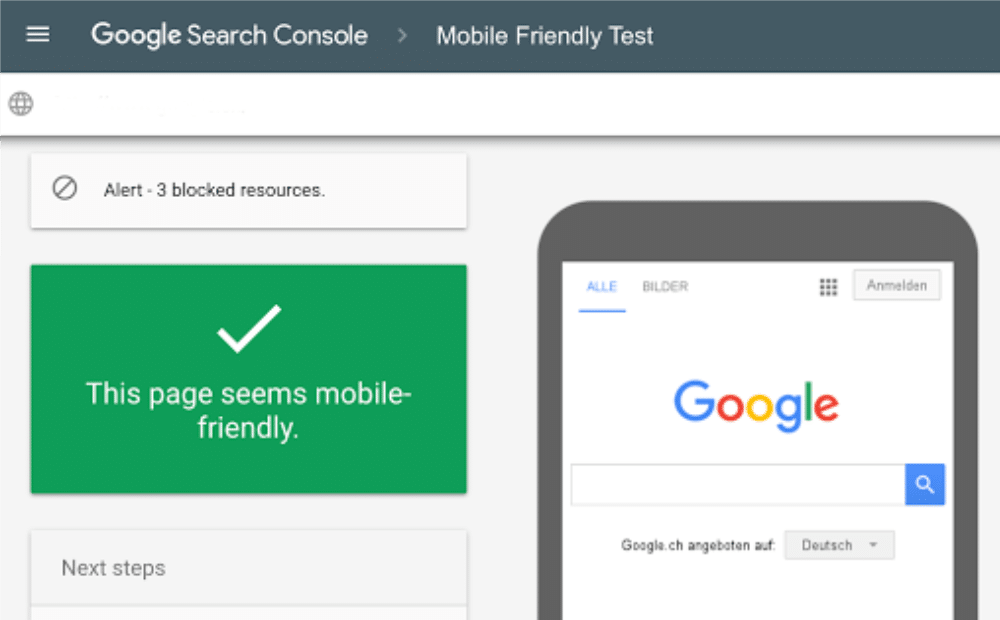 Google Mobile-Friendly Test