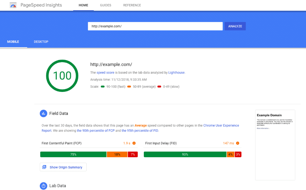 google- PageSpeed Insights